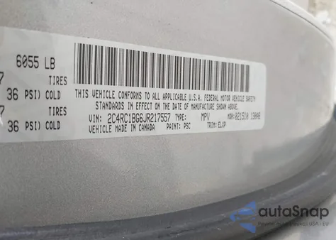 2018 Chrysler Pacifica Touring L from USA, damaged, VIN 2C4RC1BG6JR217557